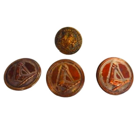 Four Vintage Metal Livery Buttons 3 by G & H Bullivant and 1 by Kenning - Picture 1 of 6